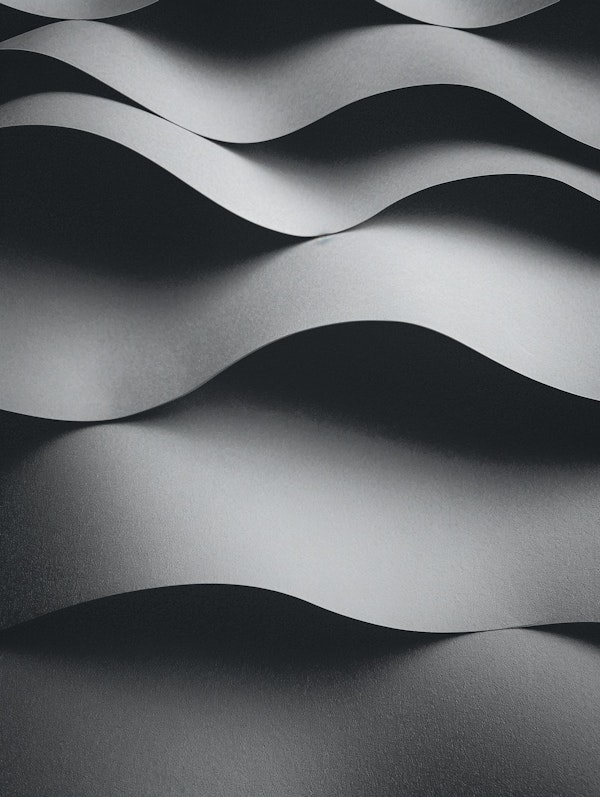 Abstract Wavy Forms in Grayscale