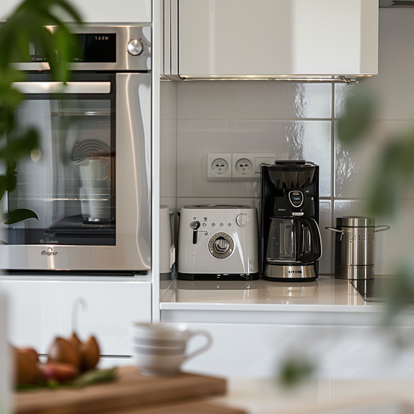 Modern Kitchen with Silver Appliances