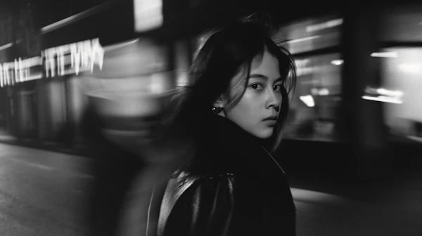 Urban Contemplation - Noir Portrait