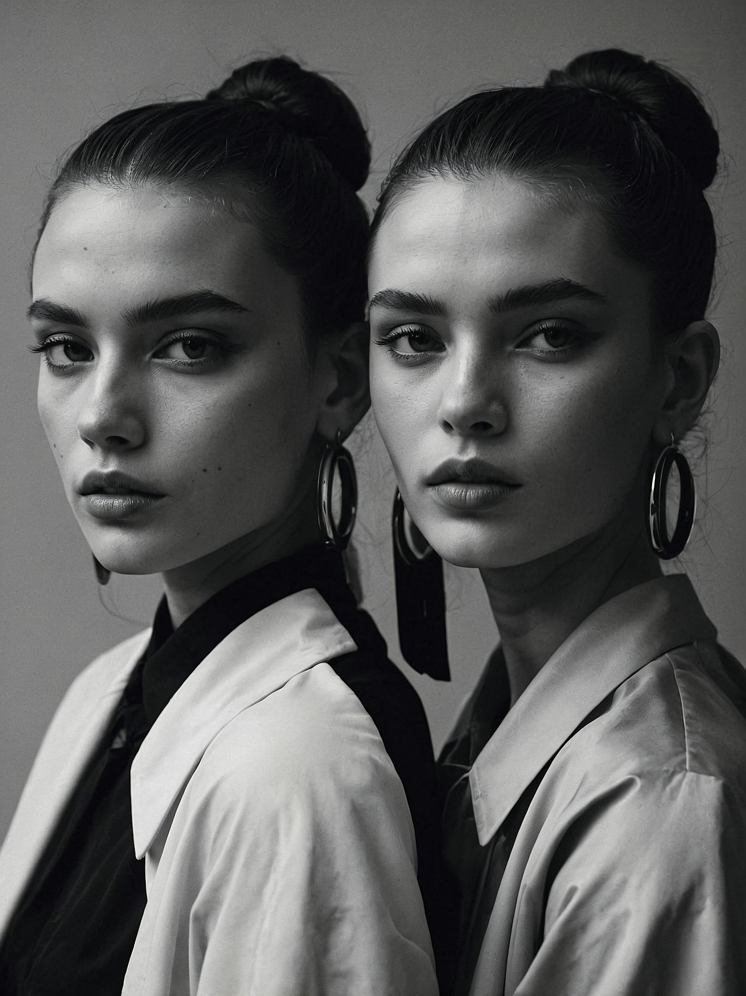 Symmetrical Portrait of Two Women