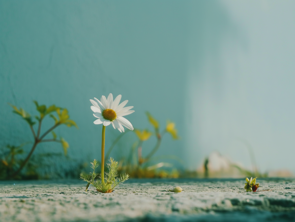 Resilient Daisy in Concrete