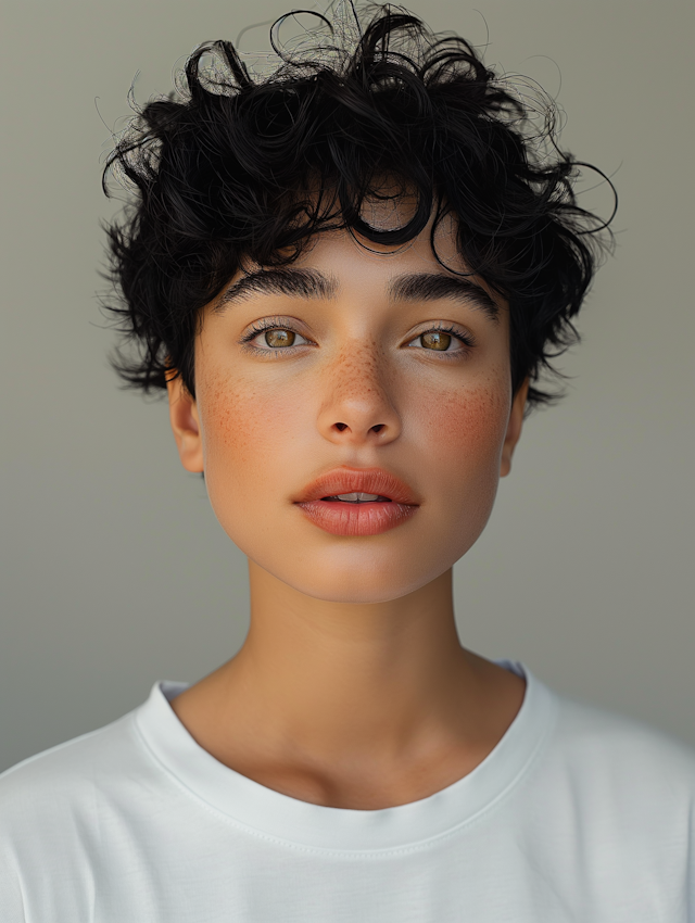 Close-Up Portrait of a Young Woman