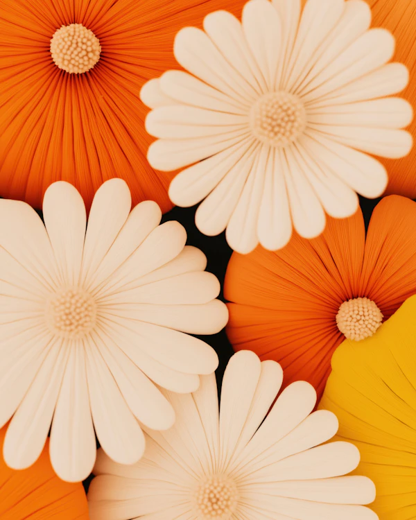 Stylized Flower Close-Up
