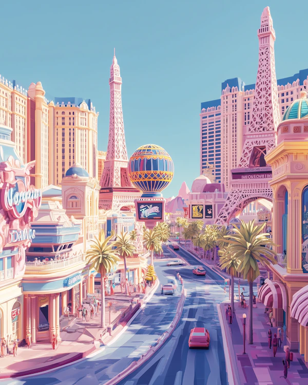 Vibrant Vegas Cityscape