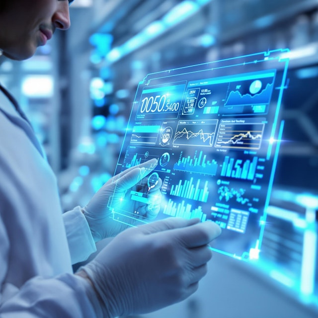 Futuristic Lab Interaction