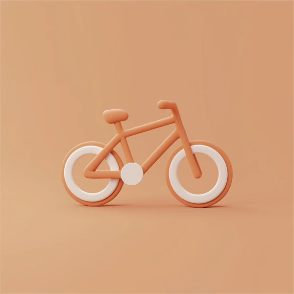 Minimalist Orange Bicycle