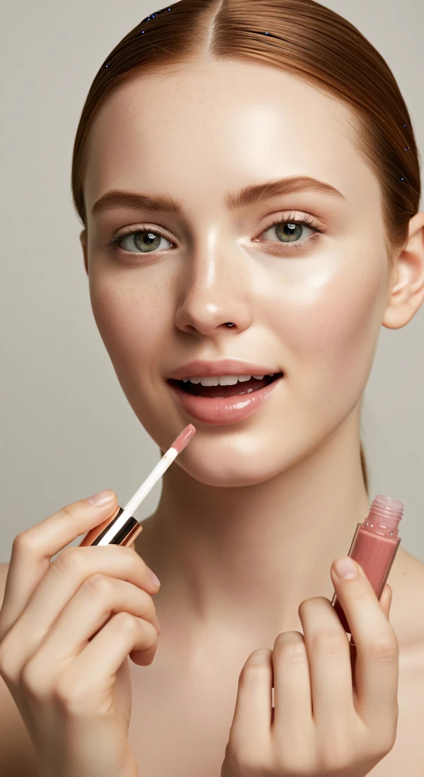 Applying Lip Gloss