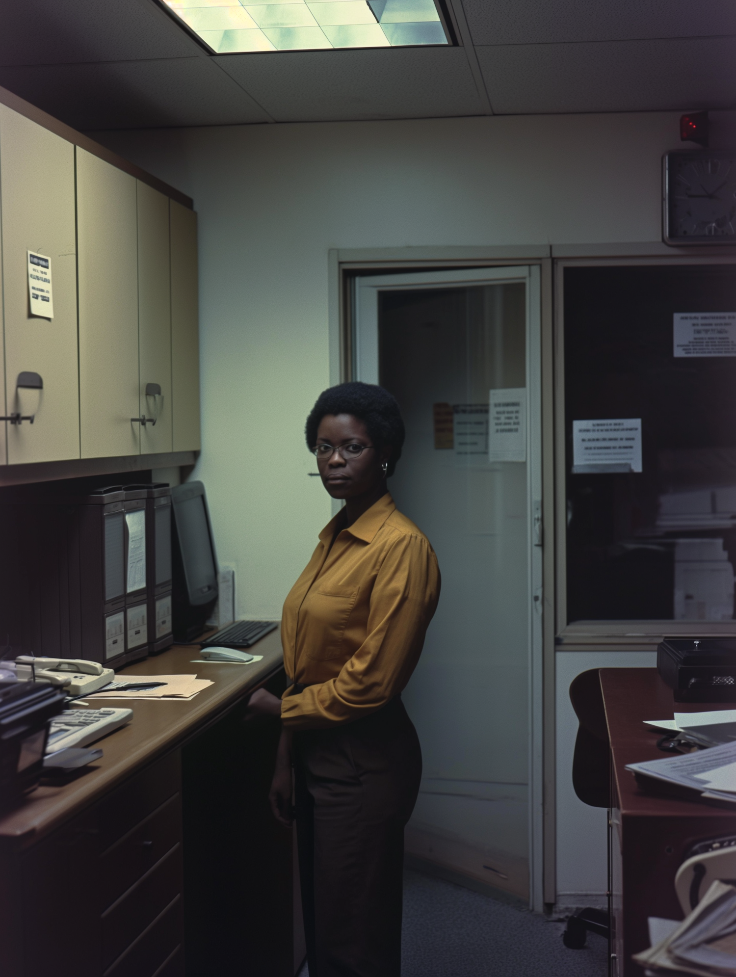 Contemplative Professional Woman in Office