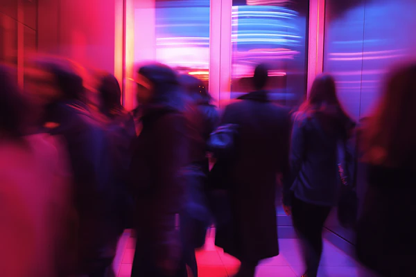 Neon Motion Blur Scene