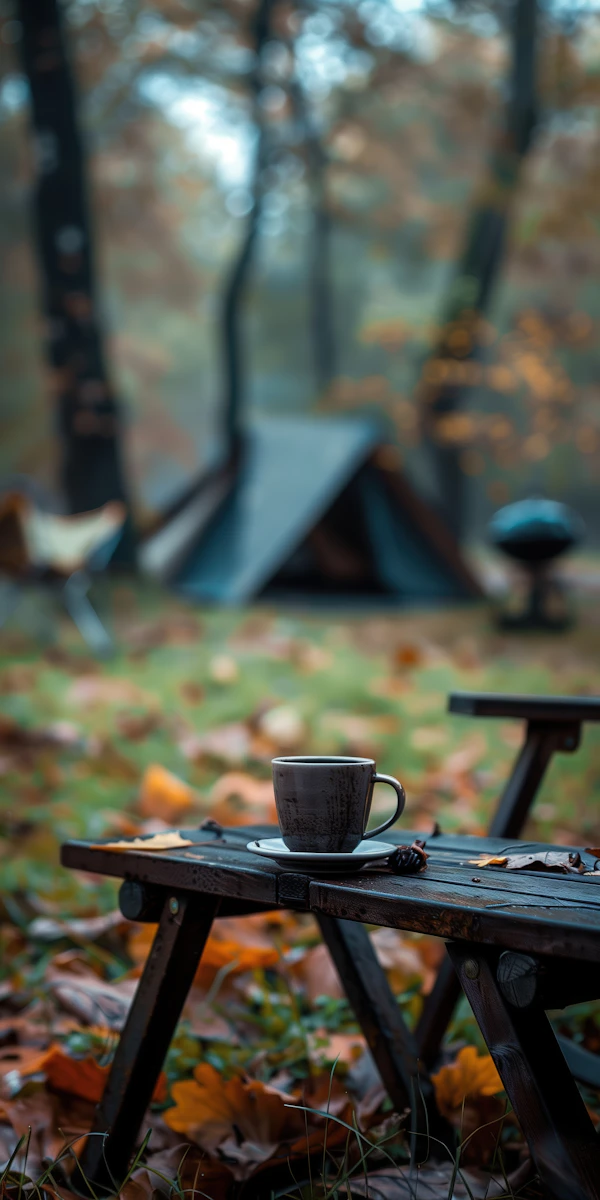 Autumn Camping Scene