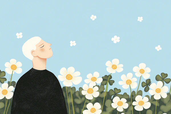 Serene Floral Portrait