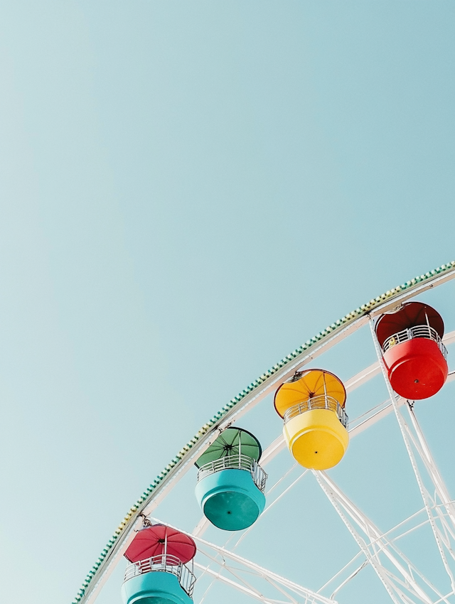 Ferris Wheel Against Blue Sky