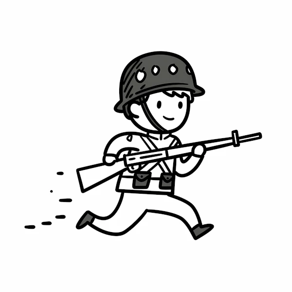 Cartoon Soldier Drawing