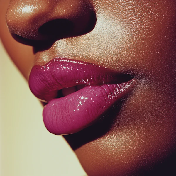 Glossy Magenta Lips
