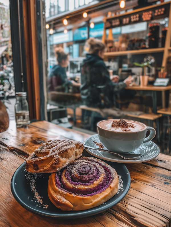 Cozy Café Food and Drink Arrangement