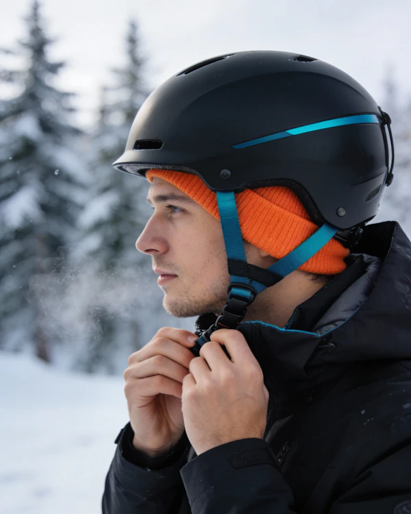 Snowy Helmet Adjustment