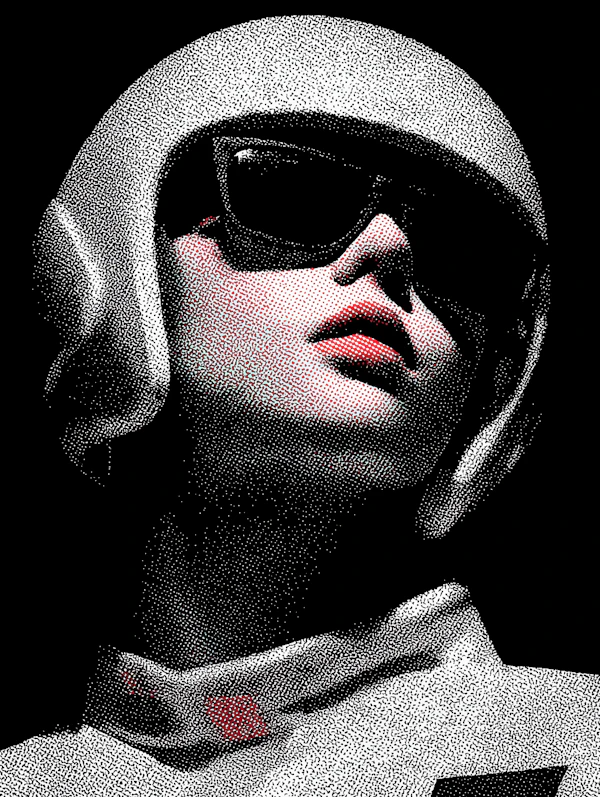 Retro Helmet Portrait