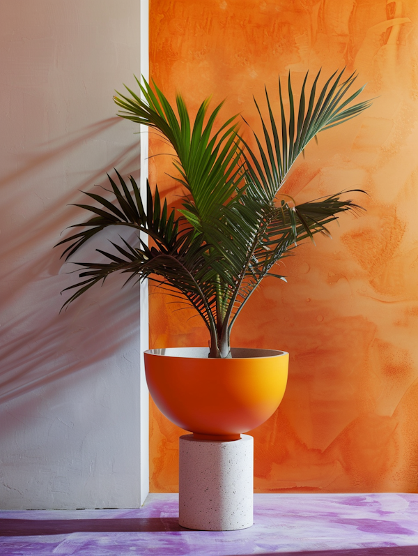 Vibrant Palm Plant Interior