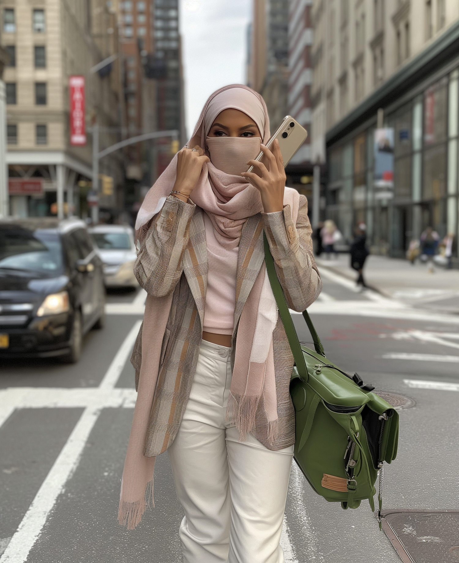 Fashionable Woman in City