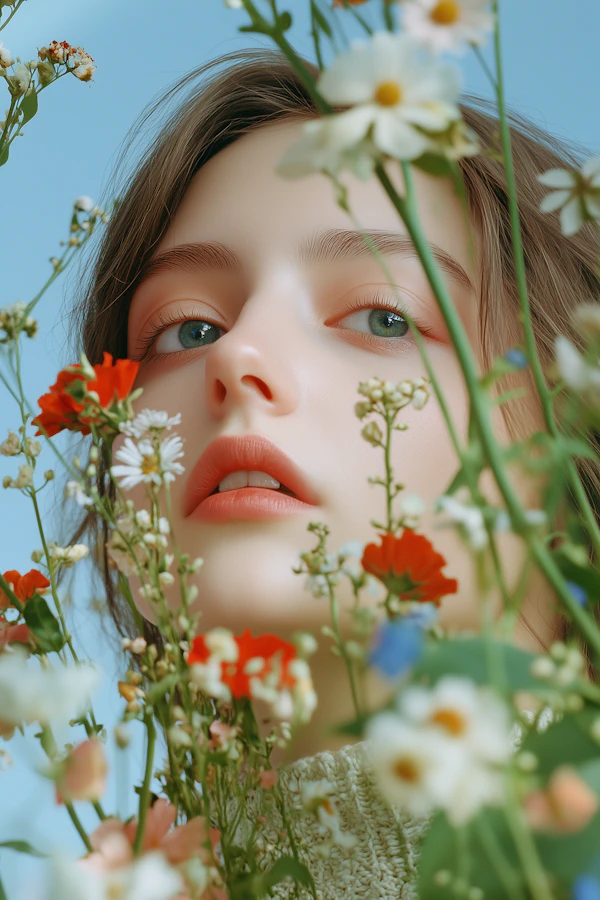 Portrait with Wildflowers