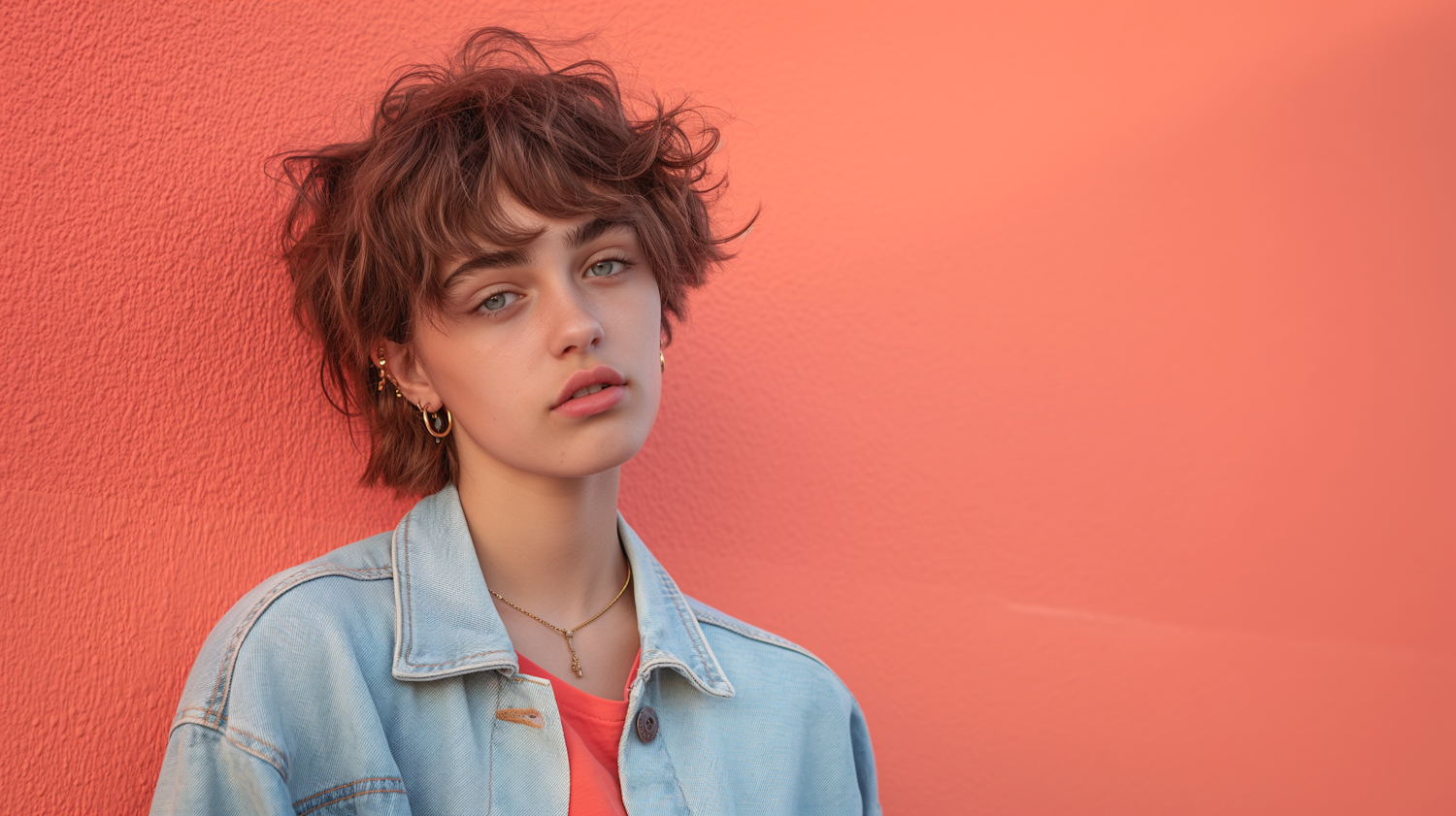 Portrait of a Young Woman with Blue Eyes