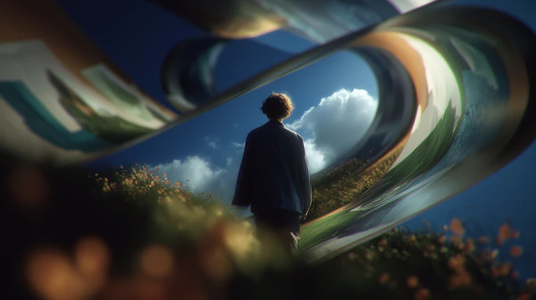 Surreal Floral Scene