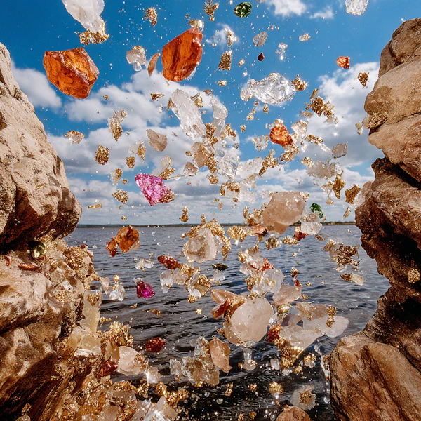Floating Gemstone Display
