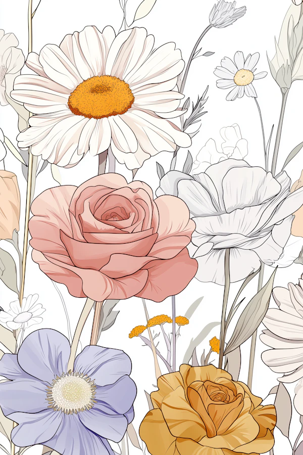 Vibrant Floral Illustration