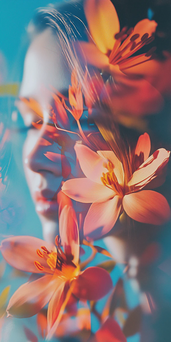 Surreal Floral Face