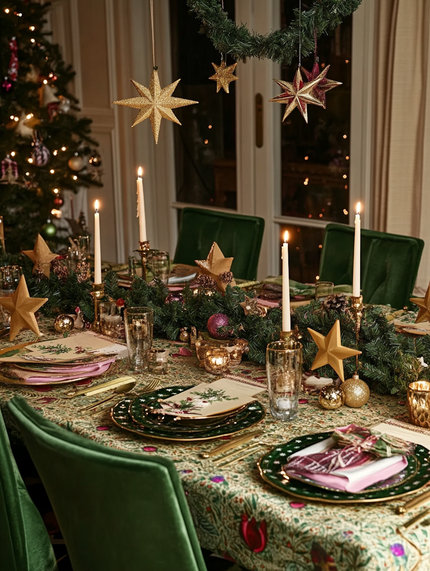 Festive Dining Table Setting