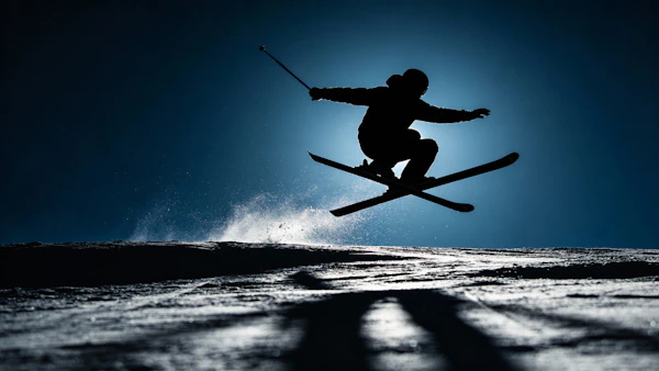 Skier in Mid-Air