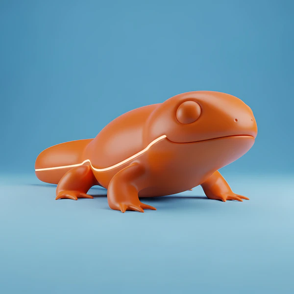 Futuristic Orange Newt