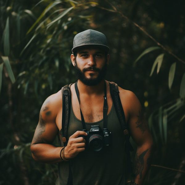 Bearded Photographer in Nature