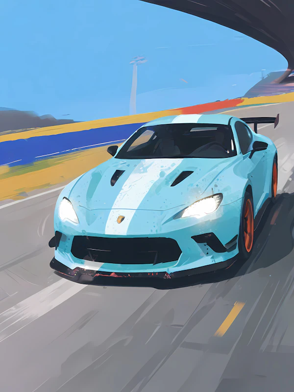 Sleek Sports Car Racing