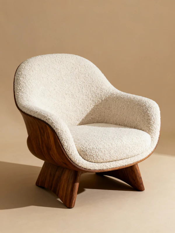 Modern Curved Armchair