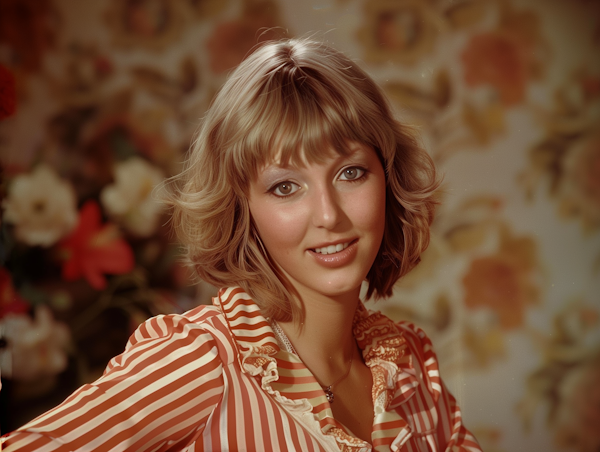 Friendly Woman with Vintage Hairstyle