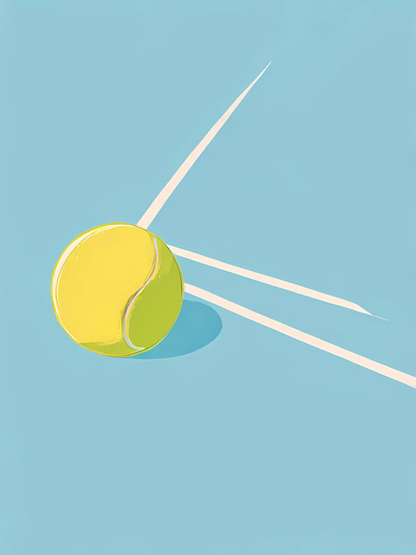 Tennis Ball on Court