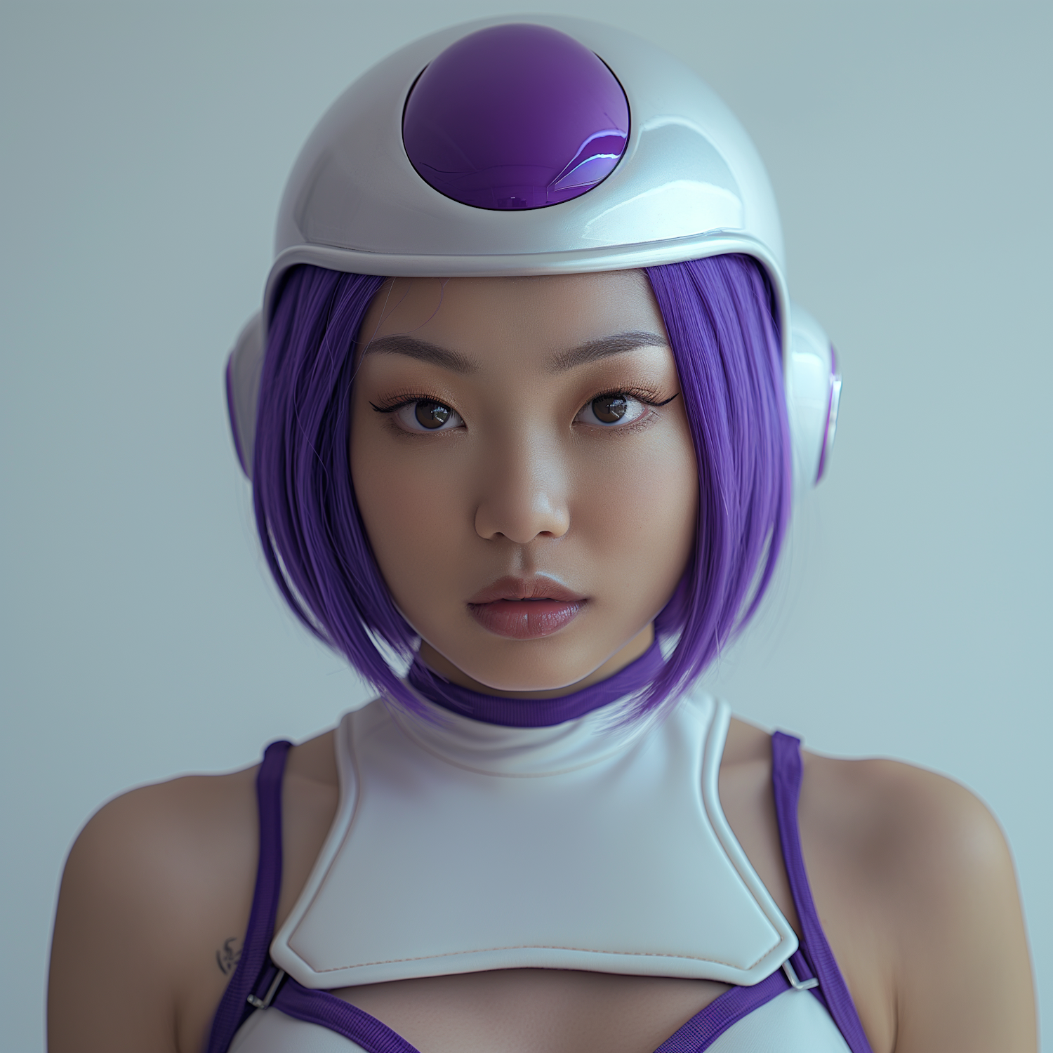 Futuristic Portrait of a Young Woman