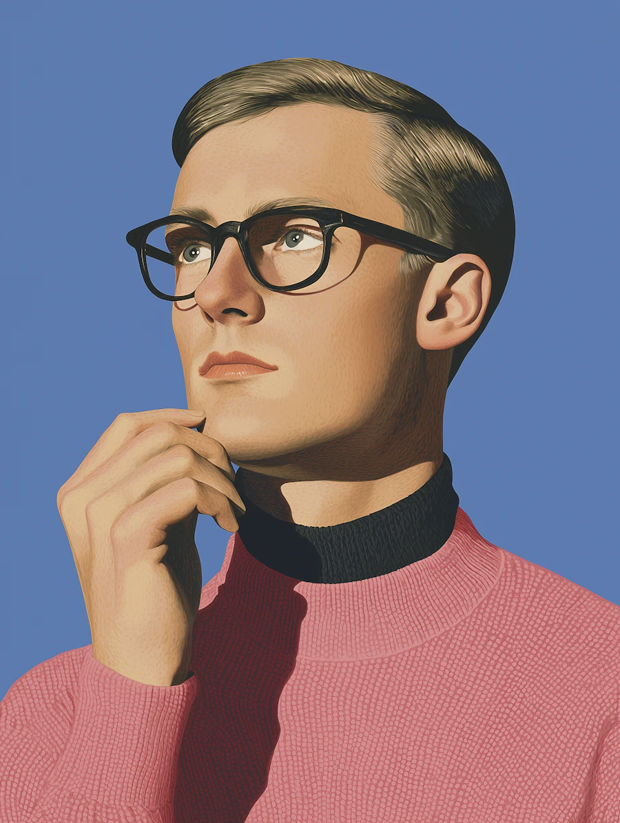 Contemplative Young Man
