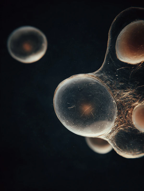 Glowing Molecular Web