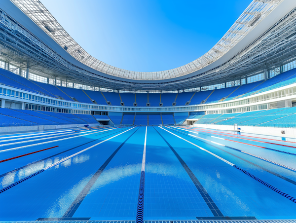 Olympic-sized Swimming Pool in Stadium