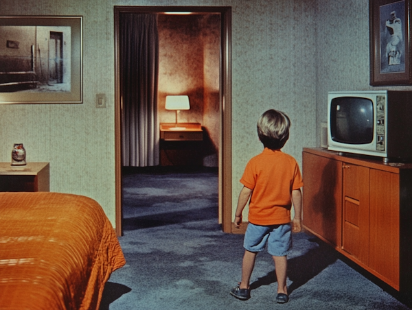 Child in Retro Room