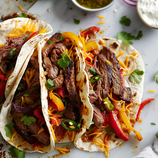 Beef Fajitas with Grilled Vegetables