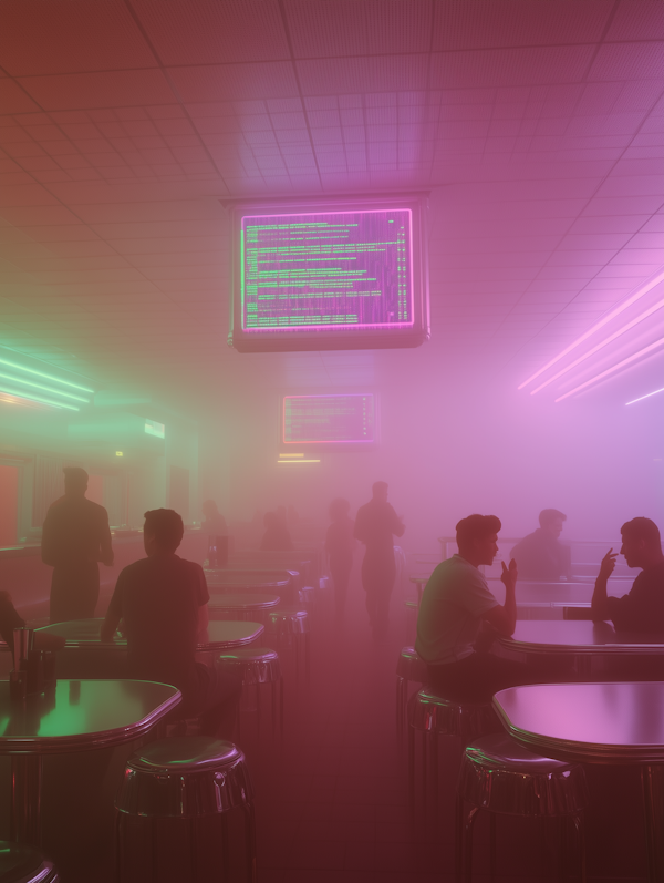 Retro-Futuristic Diner Scene