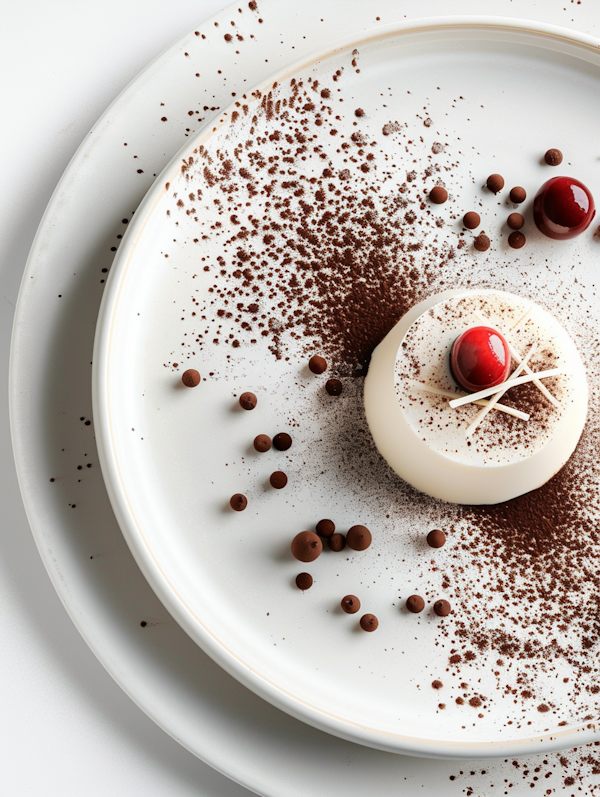 Elegant White Dessert Composition