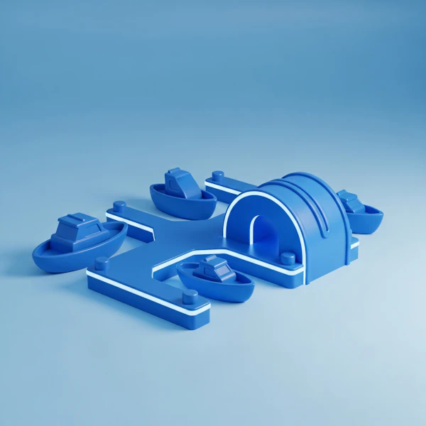 Stylized Blue Harbor