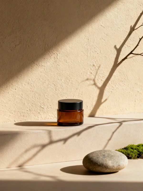 Minimalist Glass Jar Scene