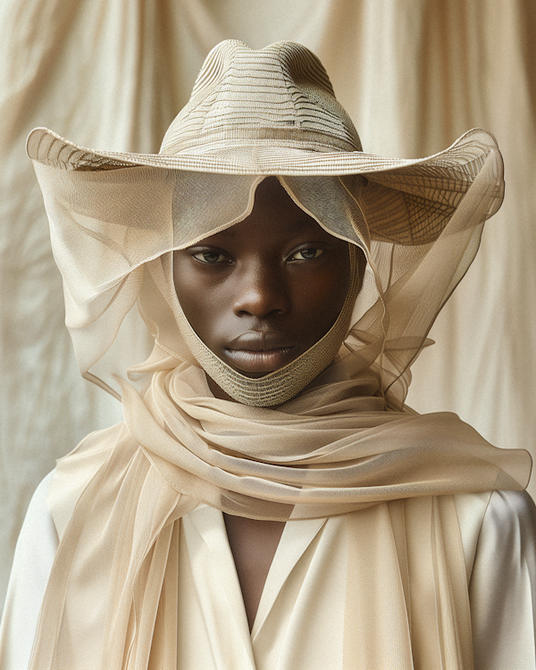 Serene Portrait in Beige