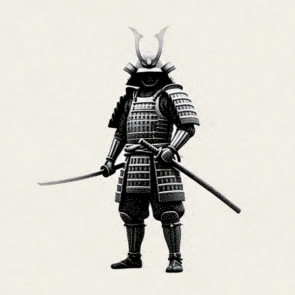 Samurai Dotwork Art