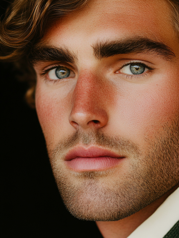 Close-up Portrait with Blue Eyes